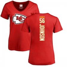 NFL Women's Nike Kansas City Chiefs #56 Derrick Johnson Red Backer T-Shirt