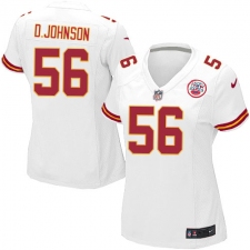 Women's Nike Kansas City Chiefs #56 Derrick Johnson Game White NFL Jersey