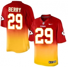 Men's Nike Kansas City Chiefs #29 Eric Berry Elite Red/Gold Fadeaway NFL Jersey