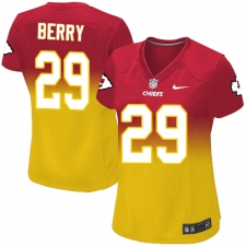 Women's Nike Kansas City Chiefs #29 Eric Berry Elite Red/Gold Fadeaway NFL Jersey