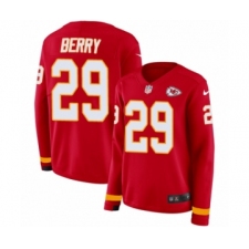 Women's Nike Kansas City Chiefs #29 Eric Berry Limited Red Therma Long Sleeve NFL Jersey