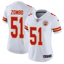 Women's Nike Kansas City Chiefs #51 Frank Zombo White Vapor Untouchable Limited Player NFL Jersey