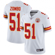 Youth Nike Kansas City Chiefs #51 Frank Zombo White Vapor Untouchable Limited Player NFL Jersey
