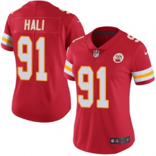 Women's Nike Kansas City Chiefs #91 Tamba Hali Red Team Color Vapor Untouchable Limited Player NFL Jersey