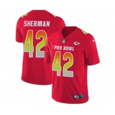 Men's Nike Kansas City Chiefs #42 Anthony Sherman Limited Red AFC 2019 Pro Bowl NFL Jersey