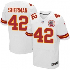 Men's Nike Kansas City Chiefs #42 Anthony Sherman White Vapor Untouchable Elite Player NFL Jersey