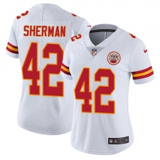Women's Nike Kansas City Chiefs #42 Anthony Sherman White Vapor Untouchable Limited Player NFL Jersey