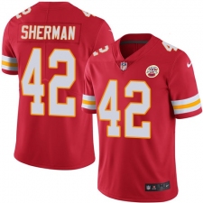 Youth Nike Kansas City Chiefs #42 Anthony Sherman Red Team Color Vapor Untouchable Limited Player NFL Jersey