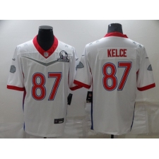 Men's Kansas City Chiefs #87 Travis Kelce Nike White 2022 AFC Pro Bowl Limited Jersey