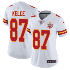 Women's Nike Kansas City Chiefs #87 Travis Kelce White Vapor Untouchable Limited Player NFL Jersey