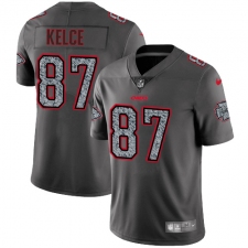 Youth Nike Kansas City Chiefs #87 Travis Kelce Gray Static Vapor Untouchable Limited NFL Jersey