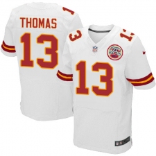 Men's Nike Kansas City Chiefs #13 De'Anthony Thomas White Vapor Untouchable Elite Player NFL Jersey