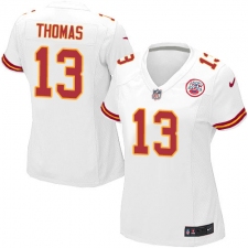 Women's Nike Kansas City Chiefs #13 De'Anthony Thomas Game White NFL Jersey