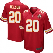 Men's Nike Kansas City Chiefs #20 Steven Nelson Game Red Team Color NFL Jersey