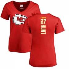 NFL Women's Nike Kansas City Chiefs #27 Kareem Hunt Red Backer T-Shirt