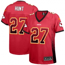 Women's Nike Kansas City Chiefs #27 Kareem Hunt Elite Red Drift Fashion NFL Jersey