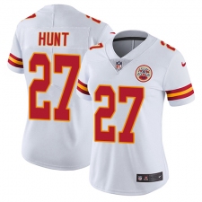 Women's Nike Kansas City Chiefs #27 Kareem Hunt Elite White NFL Jersey