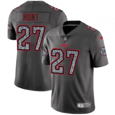 Youth Nike Kansas City Chiefs #27 Kareem Hunt Gray Static Vapor Untouchable Limited NFL Jersey