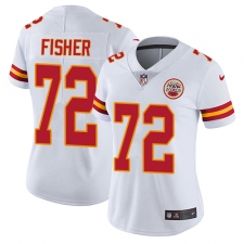 Women's Nike Kansas City Chiefs #72 Eric Fisher Elite White NFL Jersey