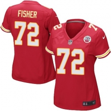 Women's Nike Kansas City Chiefs #72 Eric Fisher Game Red Team Color NFL Jersey