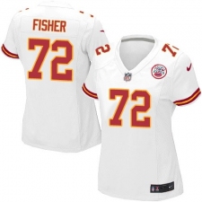 Women's Nike Kansas City Chiefs #72 Eric Fisher Game White NFL Jersey