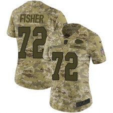 Women's Nike Kansas City Chiefs #72 Eric Fisher Limited Camo 2018 Salute to Service NFL Jersey