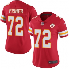 Women's Nike Kansas City Chiefs #72 Eric Fisher Red Team Color Vapor Untouchable Limited Player NFL Jersey