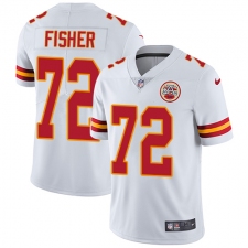 Youth Nike Kansas City Chiefs #72 Eric Fisher White Vapor Untouchable Limited Player NFL Jersey