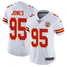 Women's Nike Kansas City Chiefs #95 Chris Jones Elite White NFL Jersey
