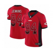 Men's Nike Kansas City Chiefs #94 Jarvis Jenkins Limited Red Rush Drift Fashion NFL Jersey