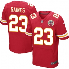 Men's Nike Kansas City Chiefs #23 Phillip Gaines Red Team Color Vapor Untouchable Elite Player NFL Jersey