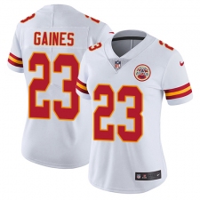 Women's Nike Kansas City Chiefs #23 Phillip Gaines Elite White NFL Jersey