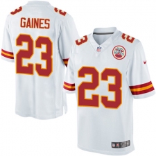 Youth Nike Kansas City Chiefs #23 Phillip Gaines White Vapor Untouchable Limited Player NFL Jersey