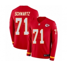 Men's Nike Kansas City Chiefs #71 Mitchell Schwartz Limited Red Therma Long Sleeve NFL Jersey