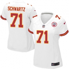Women's Nike Kansas City Chiefs #71 Mitchell Schwartz Game White NFL Jersey