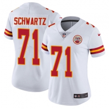 Women's Nike Kansas City Chiefs #71 Mitchell Schwartz White Vapor Untouchable Limited Player NFL Jersey