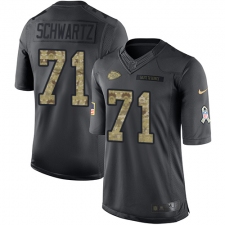 Youth Nike Kansas City Chiefs #71 Mitchell Schwartz Limited Black 2016 Salute to Service NFL Jersey