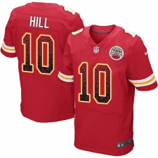 Men's Nike Kansas City Chiefs #10 Tyreek Hill Elite Red Home Drift Fashion NFL Jersey