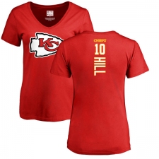 NFL Women's Nike Kansas City Chiefs #10 Tyreek Hill Red Backer T-Shirt