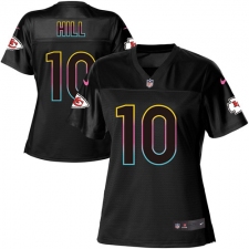 Women's Nike Kansas City Chiefs #10 Tyreek Hill Game Black Fashion NFL Jersey