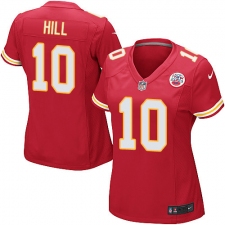 Women's Nike Kansas City Chiefs #10 Tyreek Hill Game Red Team Color NFL Jersey