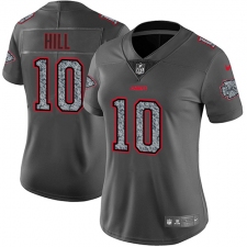 Women's Nike Kansas City Chiefs #10 Tyreek Hill Gray Static Vapor Untouchable Limited NFL Jersey