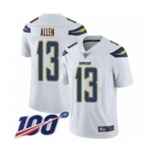 Men's Los Angeles Chargers #13 Keenan Allen White Vapor Untouchable Limited Player 100th Season Football Jersey