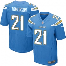 Men's Nike Los Angeles Chargers #21 LaDainian Tomlinson Elite Electric Blue Alternate NFL Jersey
