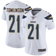 Women's Nike Los Angeles Chargers #21 LaDainian Tomlinson White Vapor Untouchable Limited Player NFL Jersey