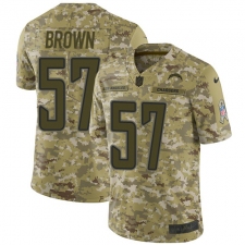 Men's Nike Los Angeles Chargers #57 Jatavis Brown Limited Camo 2018 Salute to Service NFL Jersey