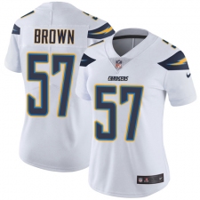 Women's Nike Los Angeles Chargers #57 Jatavis Brown Elite White NFL Jersey