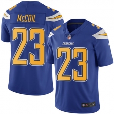 Youth Nike Los Angeles Chargers #23 Dexter McCoil Limited Electric Blue Rush Vapor Untouchable NFL Jersey