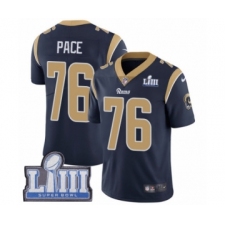 Youth Nike Los Angeles Rams #76 Orlando Pace Navy Blue Team Color Vapor Untouchable Limited Player Super Bowl LIII Bound NFL Jersey