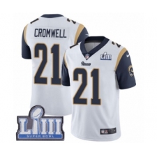 Men's Nike Los Angeles Rams #21 Nolan Cromwell White Vapor Untouchable Limited Player Super Bowl LIII Bound NFL Jersey